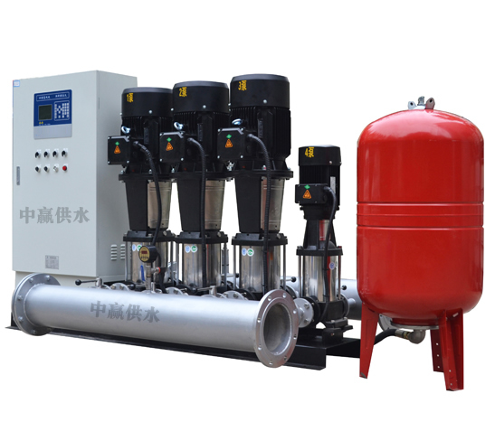 變頻恒壓供水系統主要由PLC、變頻器、觸摸屏、壓力變送器、動力及控制線路以及泵組組成